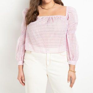 Square Neck Top with Smocking from Eloquii